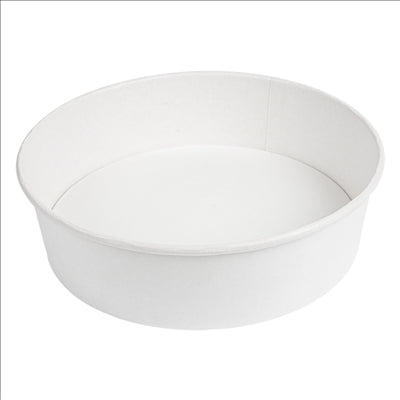 POTS SALADIERS 950 ML 255 + 18 PE G/M2 Ø 18,7/16,5x5,4 CM BLANC CARTON (300 UNITÉS)