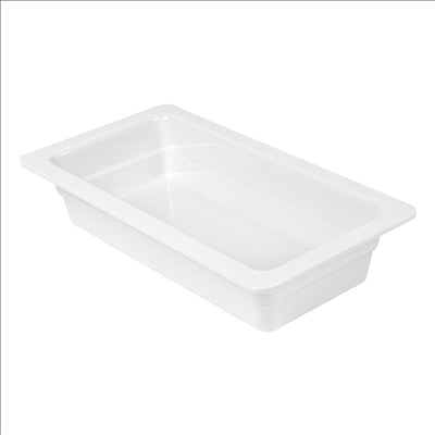 BACS GN 1/3  32,5 x 17,5 x 6,5 (h) CM BLANC MÉLAMINE (6 UNITÉS)