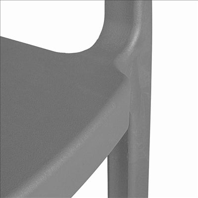 CHAISE EMPILABLE 'SUPRA-TEK'  51x49x73 CM GRIS PP (4 UNITÉS)