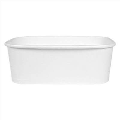 RÉCIPIENTS RECTANGULAIRES 750 ML 320 + 30 PE G/M2 17,3x12,3x5,7 CM BLANC KRAFT (300 UNITÉS)