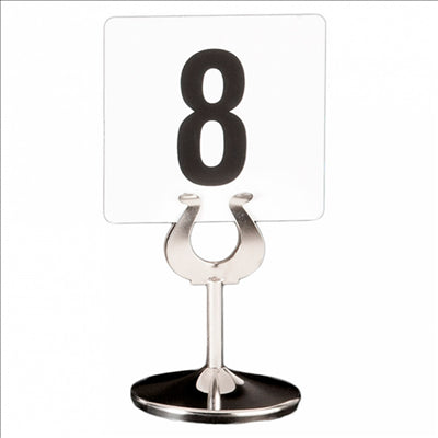 PINCE POUR NUMÉROS DE TABLE  Ø7,2x10,2 (h) CM ARGENTE INOX (1 UNITÉ)