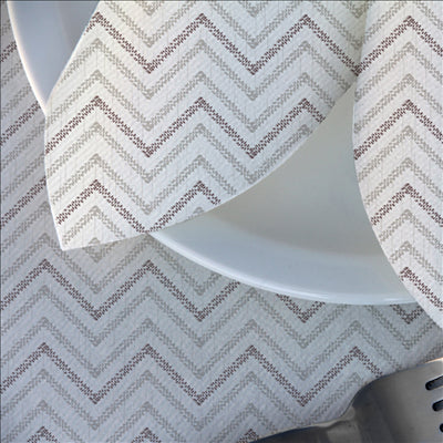 SERVIETTES 'CHEVRON' 55 G/M2 40x40 CM GRIS/MARRON AIRLAID (700 UNITÉS)