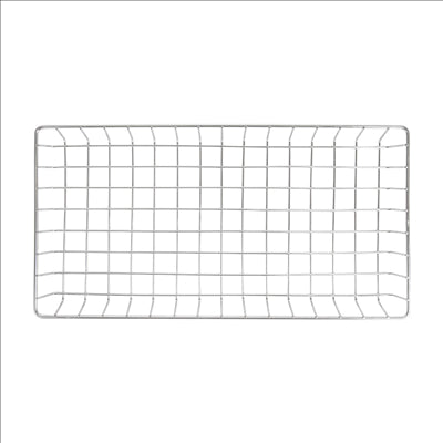 BASKET RECTANGULAIRE 'ARTINOX'  35x18x2,5 CM ARGENTE INOX (6 UNITÉS)