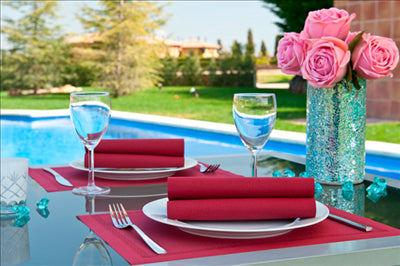 SERVIETTES  55 G/M2 40x40 CM BORDEAUX AIRLAID (700 UNITÉS)
