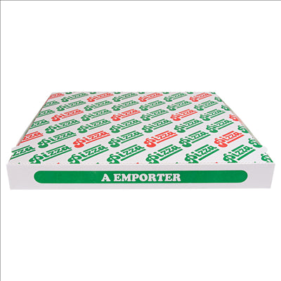 BOÎTES PIZZA 'THEPACK' 330 G/M2 46x46x5 CM BLANC CARTON ONDULÉ MICROCANAL (100 UNITÉS)