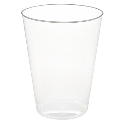 VERRES INJECTÉS 200 ML Ø 7,5/5,1x9,7 CM TRANSPARENT CRISTAL PS (1000 UNITÉS)