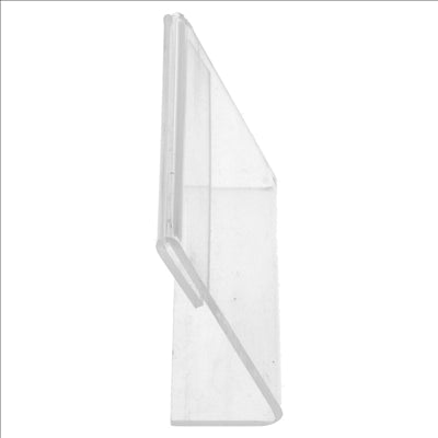 10 U. CHEVALETS POUR ÉTIQUETTES  8x6,5x2 CM TRANSPARENT PVC (1 UNITÉ)