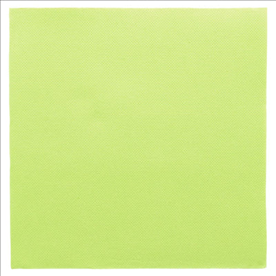 SERVIETTES ECOLABEL 'DOUBLE POINT' 18 G/M2 39x39 CM VERT ANIS OUATE (1200 UNITÉS)