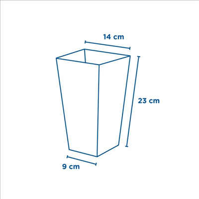 RECIPIENTS POP-CORNS 'THEPACK STRIPES' 3 L 230 G/M2 9x14x23 CM BLANC CARTON ONDULÉ NANO-MICRO (600 UNITÉS)