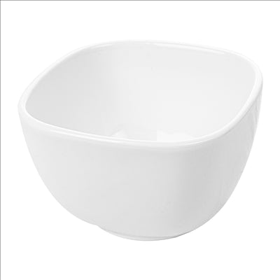 BOLS CARRÉS 700 ML 12,5x8 CM BLANC PORCELAINE (6 UNITÉS)