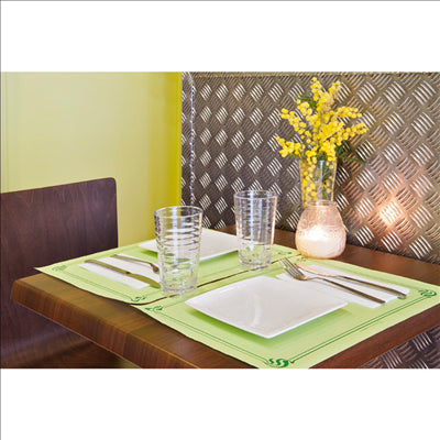 SETS DE TABLE  48 G/M2 31x43 CM VERT ANIS CELLULOSE (2000 UNITÉS)