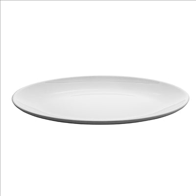 ASSIETTES OVALES 'ASAMI WARE'  46x32 CM BLANC MÉLAMINE (6 UNITÉS)