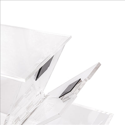 PRÉSENTOIR POUR PRODUITS EN VRAC, EMPILABLE  28x14x10 CM TRANSPARENT ACRYLIQUE (1 UNITÉ)