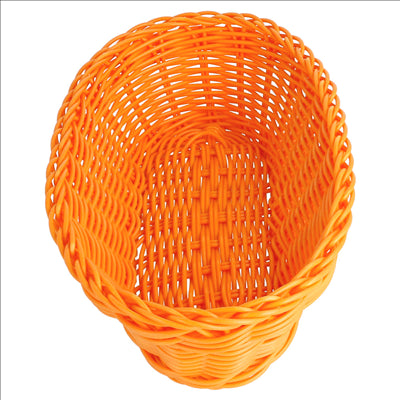 CORBEILLES SIMILAIRE OSIER ALLONGÉES  23x9x8 CM ORANGE PP (12 UNITÉS)