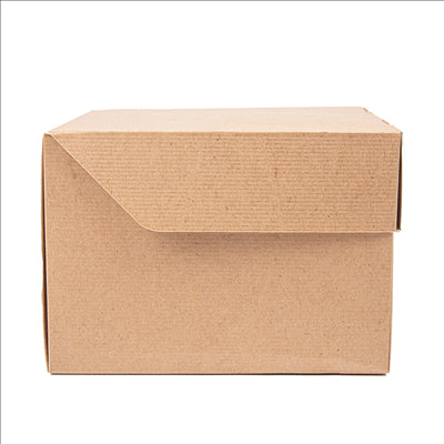 BOÎTES HAMBURGER 'THEPACK' 240 G/M2 15,5x15,5x11,5 CM (XXL) NATUREL CARTON ONDULÉ NANO-MICRO (300 UNITÉS)