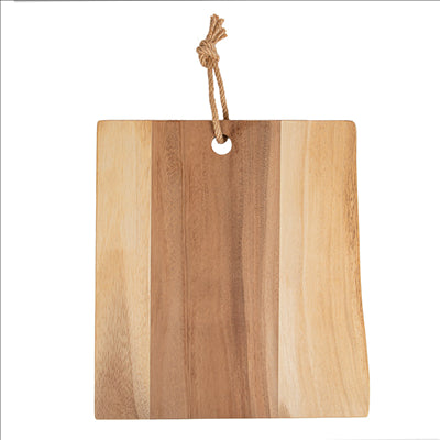 PLANCHE PRÉSENTATION RECTANGULAIRE  30x(26-30)x2 CM NATUREL BOIS (10 UNITÉS)