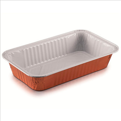 RÉCIPIENTS LAQUÉS 1130 ML 24,8x14,7x4,6 CM CUIVRE ALUMINIUM (100 UNITÉS)