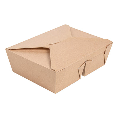 BOÎTES AMÉRICAINES 2 COMPART. 'THEPACK' 990 + 990 ML 240 + 12PP G/M2 19,6x14x6,2 CM NATUREL CARTON ONDULÉ NANO-MICRO (200 UNITÉS)