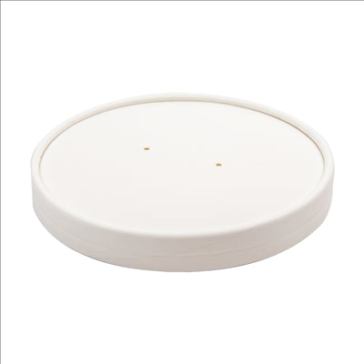 COUVERCLES POUR POTS 228.34 780 ML - 26 oz 560 G/M2 + PE Ø15 CM BLANC CARTON (250 UNITÉS)