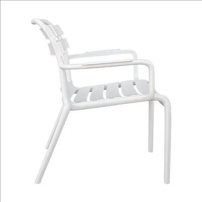 CHAISE EMPILABLE 'SUPRA-TEK'  55x64x75 CM BLANC PP (4 UNITÉS)