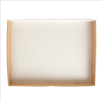 PLATEAUX MODULABLES 'THEPACK' 330 G/M2 40x30x5 CM NATUREL CARTON ONDULÉ MICROCANAL (100 UNITÉS)