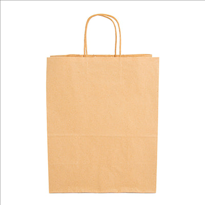 SACS SOS AVEC ANSES  80 G/M2 26+14x32 CM NATUREL KRAFT (250 UNITÉS)