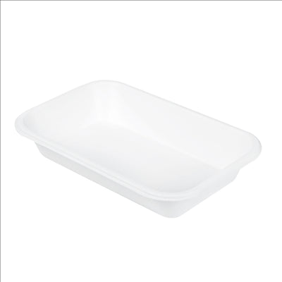 PLATEAUX 'BIONIC' 710 ML 21,5x14x3,7 CM BLANC BAGASSE (600 UNITÉS)