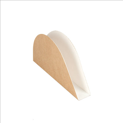 RÉCIPIENTS POUR TACOS 'THEPACK' 220 G/M2 15x2x7 CM NATUREL CARTON ONDULÉ NANO-MICRO (1200 UNITÉS)