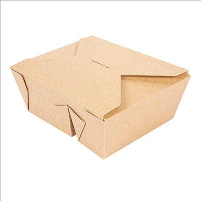 BOÎTES AMÉRICAINES 2 COMPART. 'THEPACK' 900+450ML 220 + 12PP G/M2 15,2x12,1x6,5CM NATUREL CARTON ONDULÉ NANO-MICRO (300 UNITÉS)