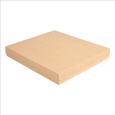 PLATEAUX + COUVERCLE 'THEPACK' 240 G/M2 32x27x4 CM NATUREL CARTON ONDULÉ NANO-MICRO (150 UNITÉS)