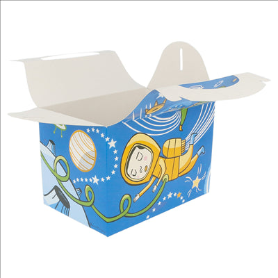 BOÎTES MENU ENFANT "ESPACE"  320 G/M2 15,50x10,50x17,50 CM QUADRICHROMIE CARTON (300 UNITÉS)