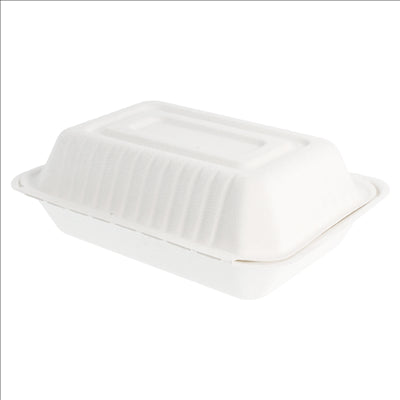 COQUILLES 'BIONIC' 1 L 16,5x22,5x6,4 CM BLANC BAGASSE (200 UNITÉS)