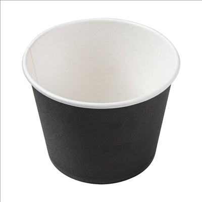 POTS 1000 ML 300 + 18 PE G/M2 Ø13,5x10,4 CM NOIR CARTON (500 UNITÉS)