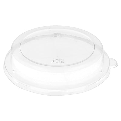 COUVERCLES HAUTS POUR SALADIERS 224.32-215.04 'BIONIC'  Ø 16x3,1 CM TRANSPARENT PET (200 UNITÉS)