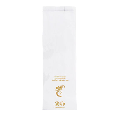 SACHETS HYGIÉNIQUES 'TOUCH OF CHARM' 50 G/M2 9+6x26 CM BLANC CELLULOSE (2500 UNITÉS)