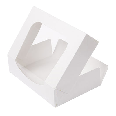 RÉCIPIENTS SUSHI+FÊNETRE 'THEPACK' 230 G/M2 + OPP 17,5x12x4,5 CM BLANC CARTON ONDULÉ NANO-MICRO (400 UNITÉS)