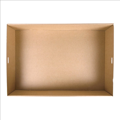 BOÎTES "TRAITEUR" XL  375 G/M2 45x31x8 CM NATUREL KRAFT (50 UNITÉS)