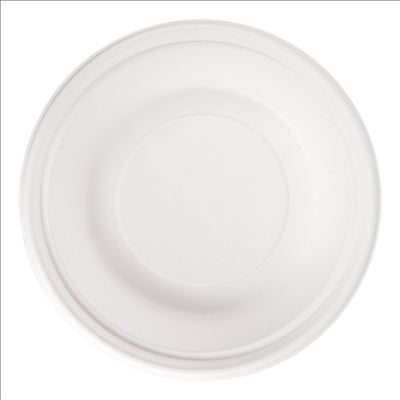 BOLS 'BIONIC' 900 ML Ø 20,8x4,4 CM BLANC BAGASSE (400 UNITÉS)