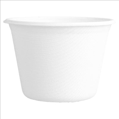 POTS 'BIONIC' 140 ML Ø 7,7x5,3 CM BLANC BAGASSE (1000 UNITÉS)