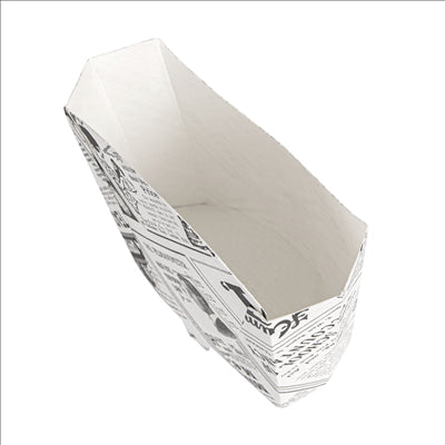 BOÎTES À FRITES STANDARD 'THEPACK TIMES' 135 G 230 G/M2 13x8x13,5 CM BLANC CARTON ONDULÉ NANO-MICRO (1200 UNITÉS)