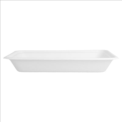 BARQUETTES 'BIONIC' 350 ML 19,6x14,7x2,7 CM BLANC BAGASSE (1000 UNITÉS)