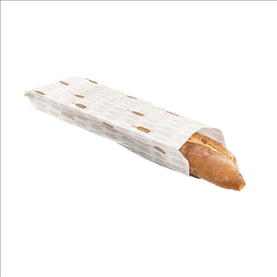 SACHETS BOULANGERIE 'CERES' 33 G/M2 9+3,5x35 CM BLANC CELLULOSE (250 UNITÉS)