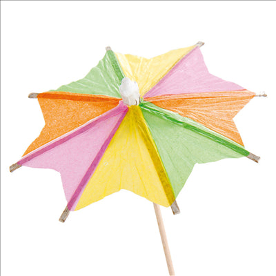 DÉCORS POUR GLACES "OMBRELLE"  Ø 8x10 CM ASSORTI BOIS (144 UNITÉS)