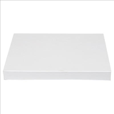COUVERCLES SANS FENÊTRE POUR BOÎTES 254.71 'THEPACK' 250 G/M2 22x15x2 CM BLANC CARTON ONDULÉ NANO-MICRO (200 UNITÉS)