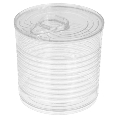 BOÎTES DE CONSERVE 220 ML Ø 7,4x7,2 CM TRANSPARENT PS (100 UNITÉS)