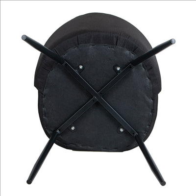 CHAISE 'SUPRA-TEK'  52x50x78 CM NOIR POLYESTER (4 UNITÉS)