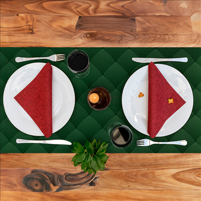"TÊTE-À-TÊTE" PRÉ. 120CM (20 FEU.) 'RHOMBUS' 55 G/M2 0,40x24 M VERT JAGUAR AIRLAID (6 UNITÉS)