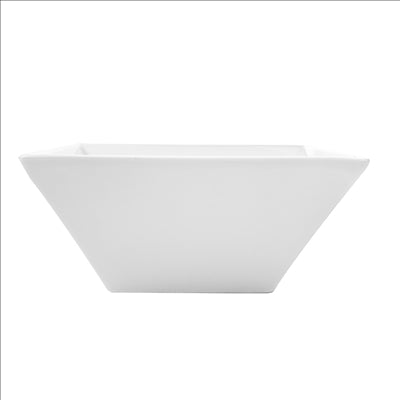 BOLS CARRÉS 1000 ML 17,5x7 CM BLANC PORCELAINE (3 UNITÉS)