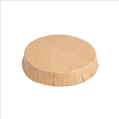 COUVERCLES GOBELETS CHAMBRE  225 G/M2 Ø6,9x1,5 CM NATUREL KRAFT (1000 UNITÉS)