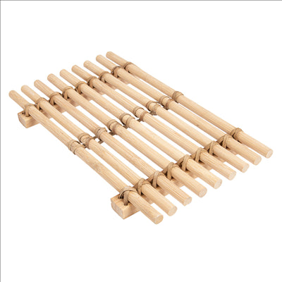 TAPIS DE TABLE DE PRÉSENTATION  26,5x16,2 CM NATUREL BAMBOU (10 UNITÉS)